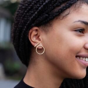 Naušnice - mjed okrugle