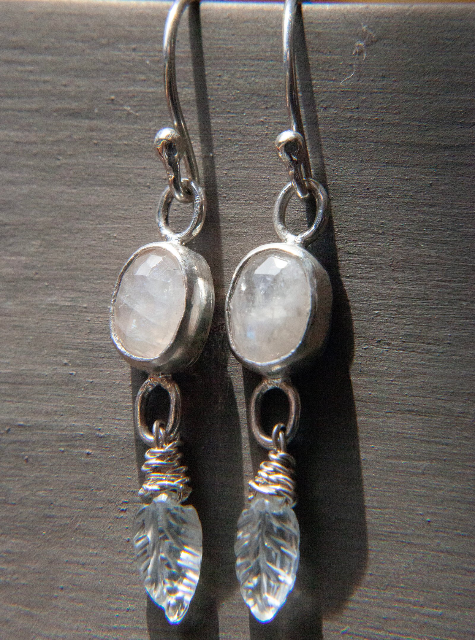 Mjesečev kamen i topaz - naušnice - Slika 2