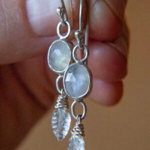 Mjesečev kamen i topaz - naušnice