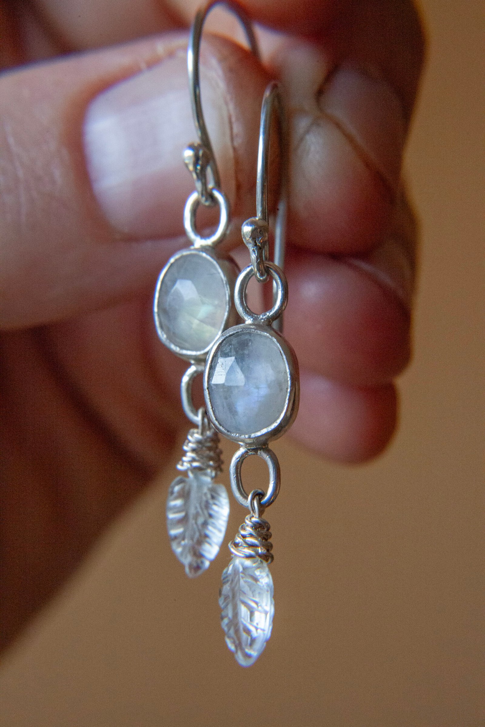 Mjesečev kamen i topaz - naušnice