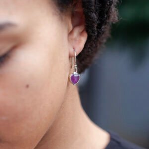 Alternative view of Svilenkasti safir - naušnice