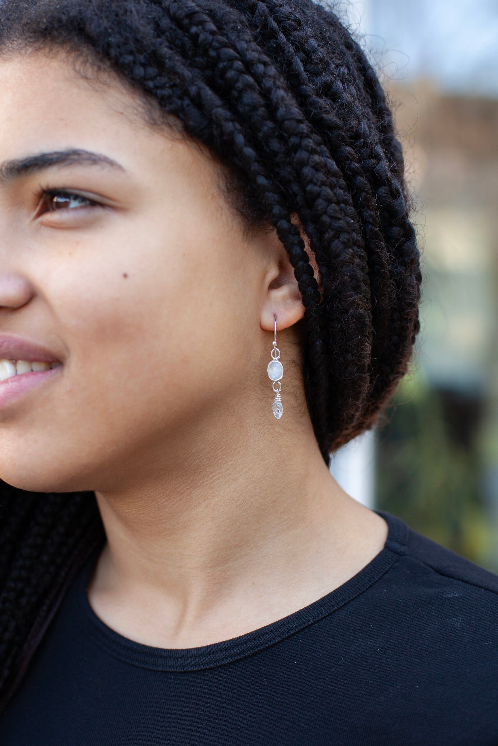 Mjesečev kamen i topaz - naušnice - Slika 5