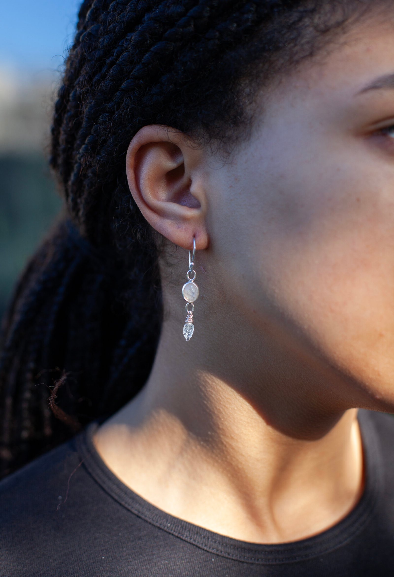 Mjesečev kamen i topaz - naušnice - Slika 6