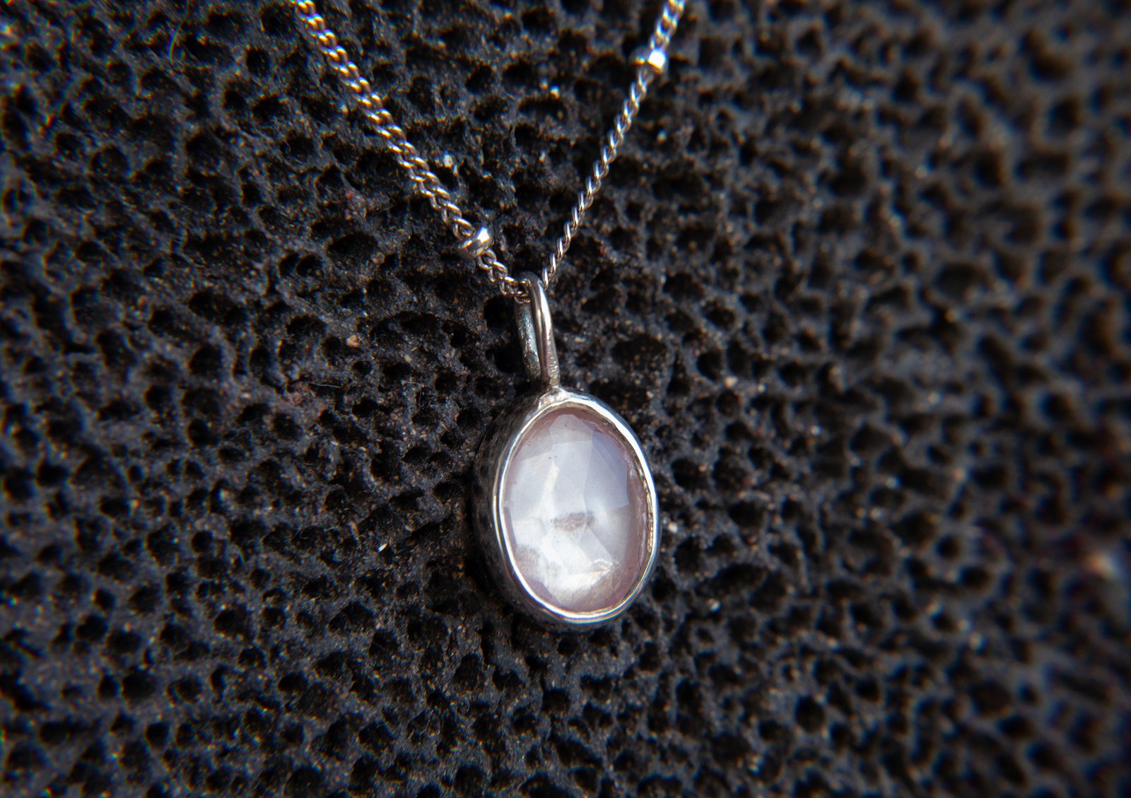 Ružičasti kvarc - Ogrlica - Slika 2