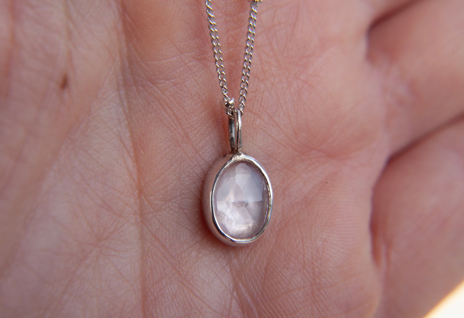 Ružičasti kvarc - Ogrlica - Slika 3